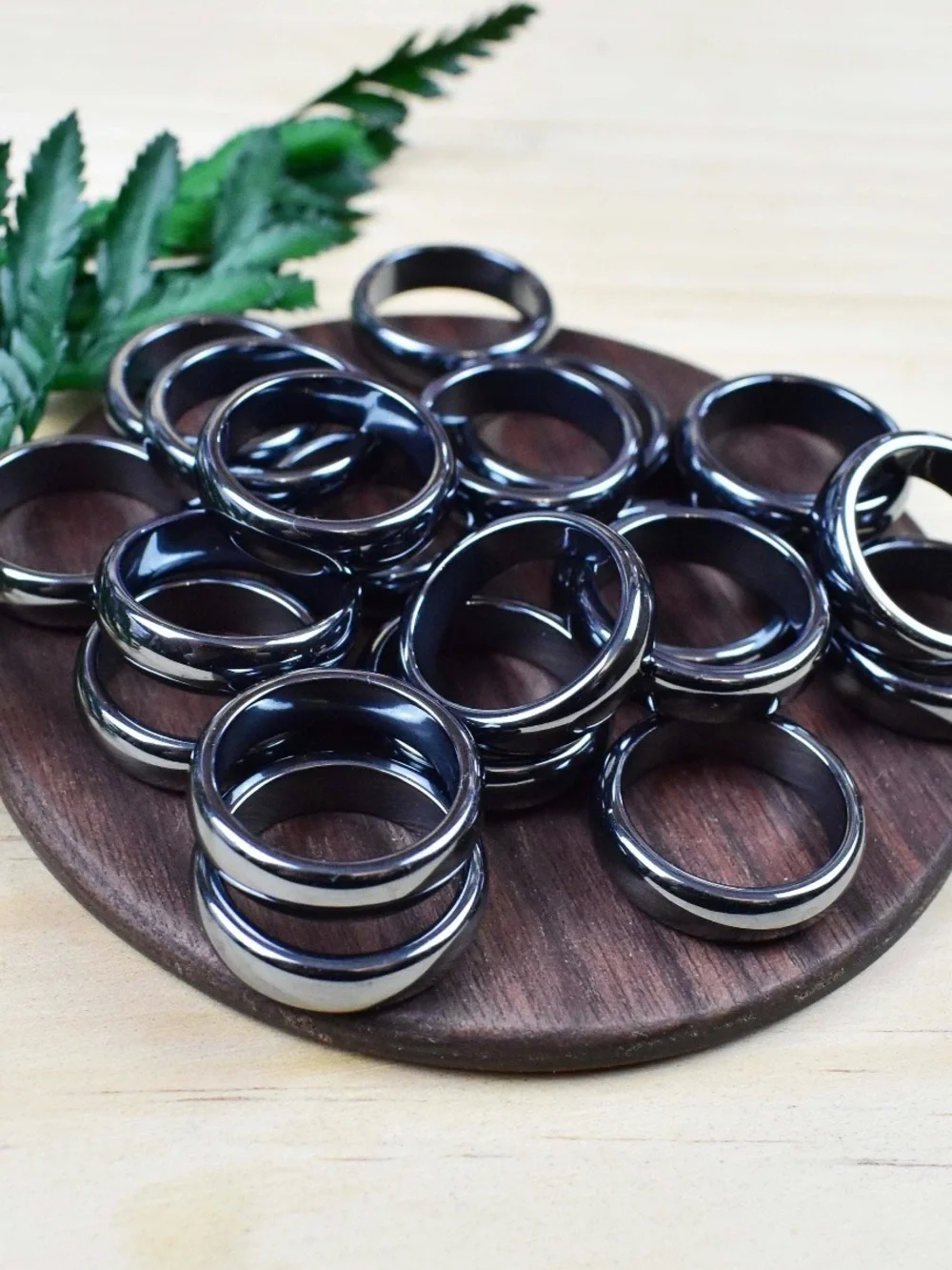 Genuine Hematite Rings 4 Set - Negative Energy Ring Multiple Sizes NWOT-